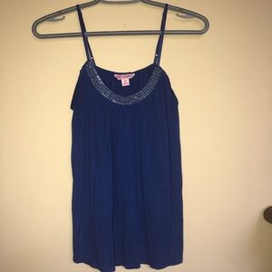 Swing Tank in Royal Blue with Beaded Design